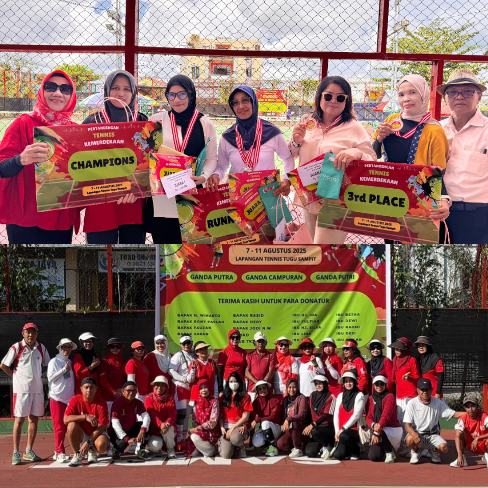 Meriahkan HUT ke-80 RI, Dardiansyah- Fendy Raih Kejuaraan Tennis