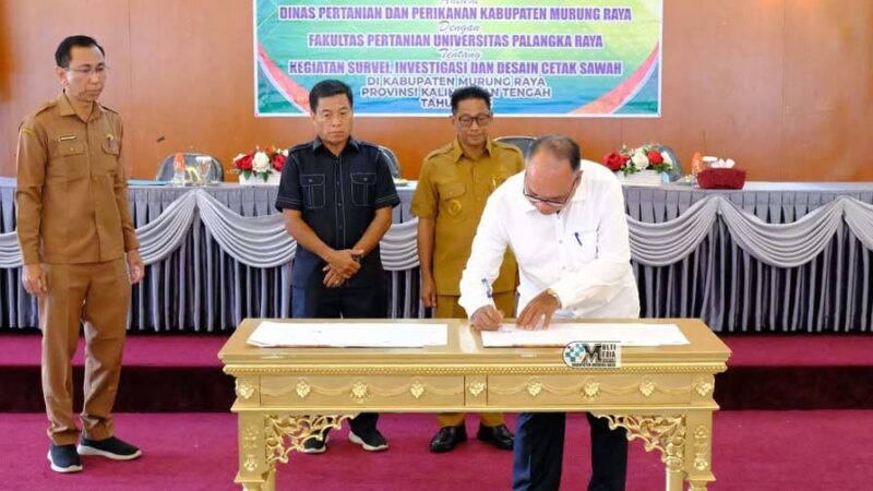 Pemkab Mura Tandatangani PKS SID Cetak Sawah dengan UPR