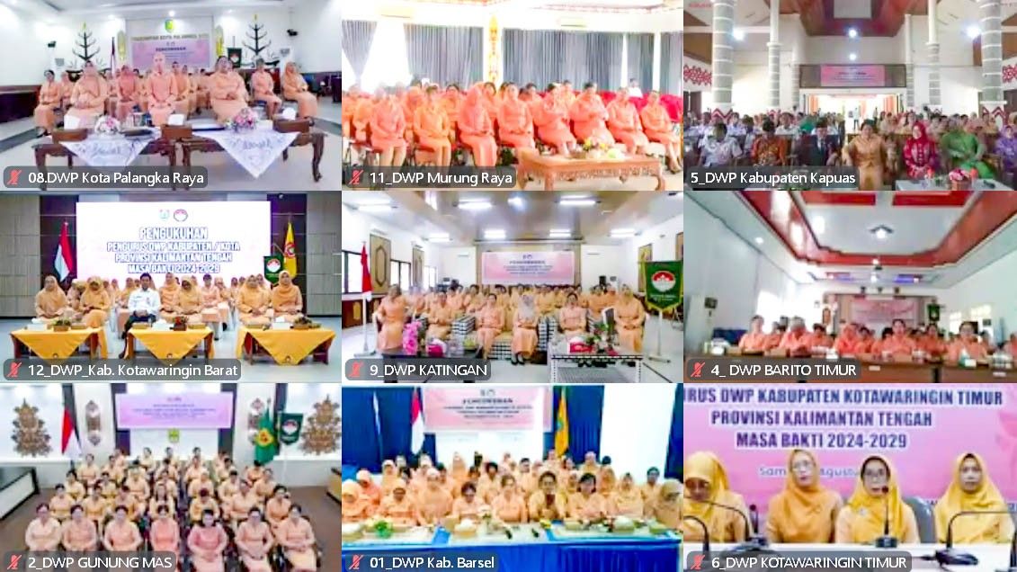Pengurus DWP Kabupaten Mura Resmi Dikukuhkan Bersama Pengurus DWP Kabupaten dan Kota se-Kalteng
