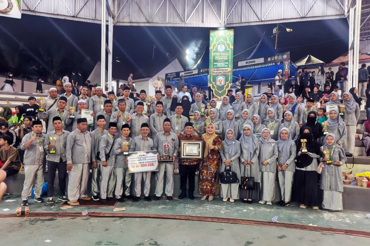 Kabupaten Mura Raih Juara Umum Ketiga di Ajang MTQH XXXIII Tingkat Prov Kalteng