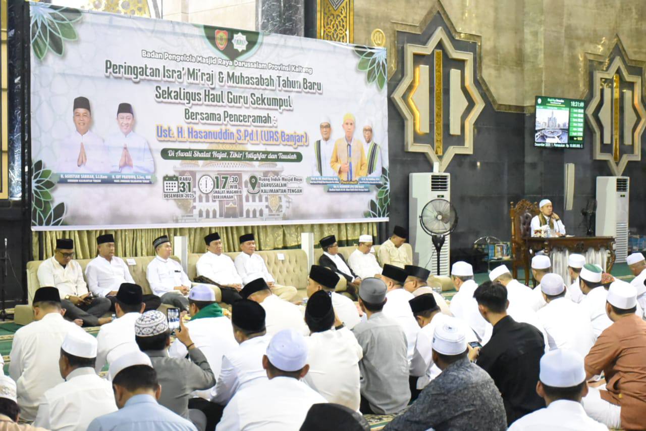 Hadiri Isra Mi’raj dan Pergantian Tahun, Gubernur Kalteng Serukan Muhasabah