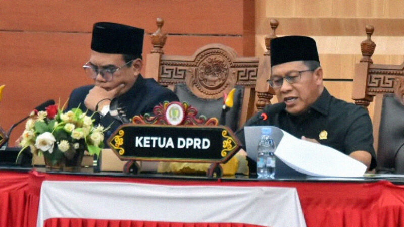 Ketua DPRD Kota Palangka Raya Pimpin Rapur ke – 5 Masa Persidangan II