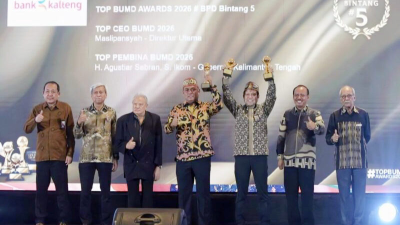 Membanggakan!!! Gubernur Kalteng Raih TOP Pembina BUMD 2026, Bank Kalteng Raih Bintang 5