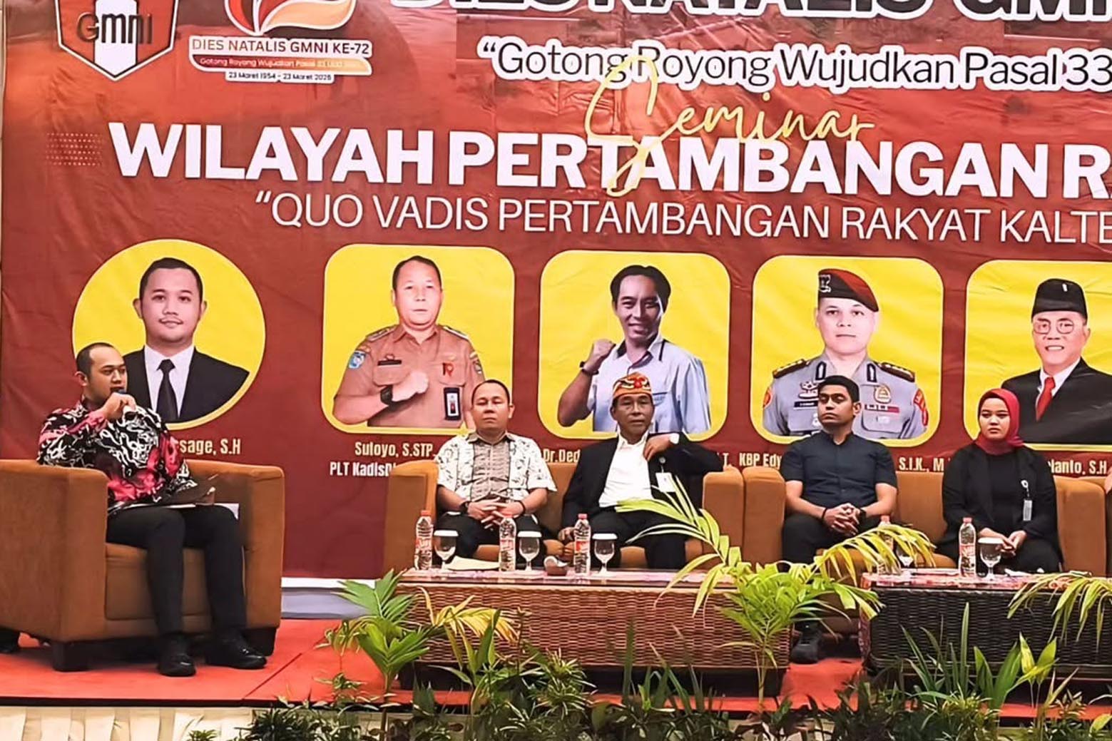 Plt. Kepala Dinas ESDM Kalteng Hadiri Dies Natalis GMNI Ke-72 dan Paparkan Progres Usulan WPR